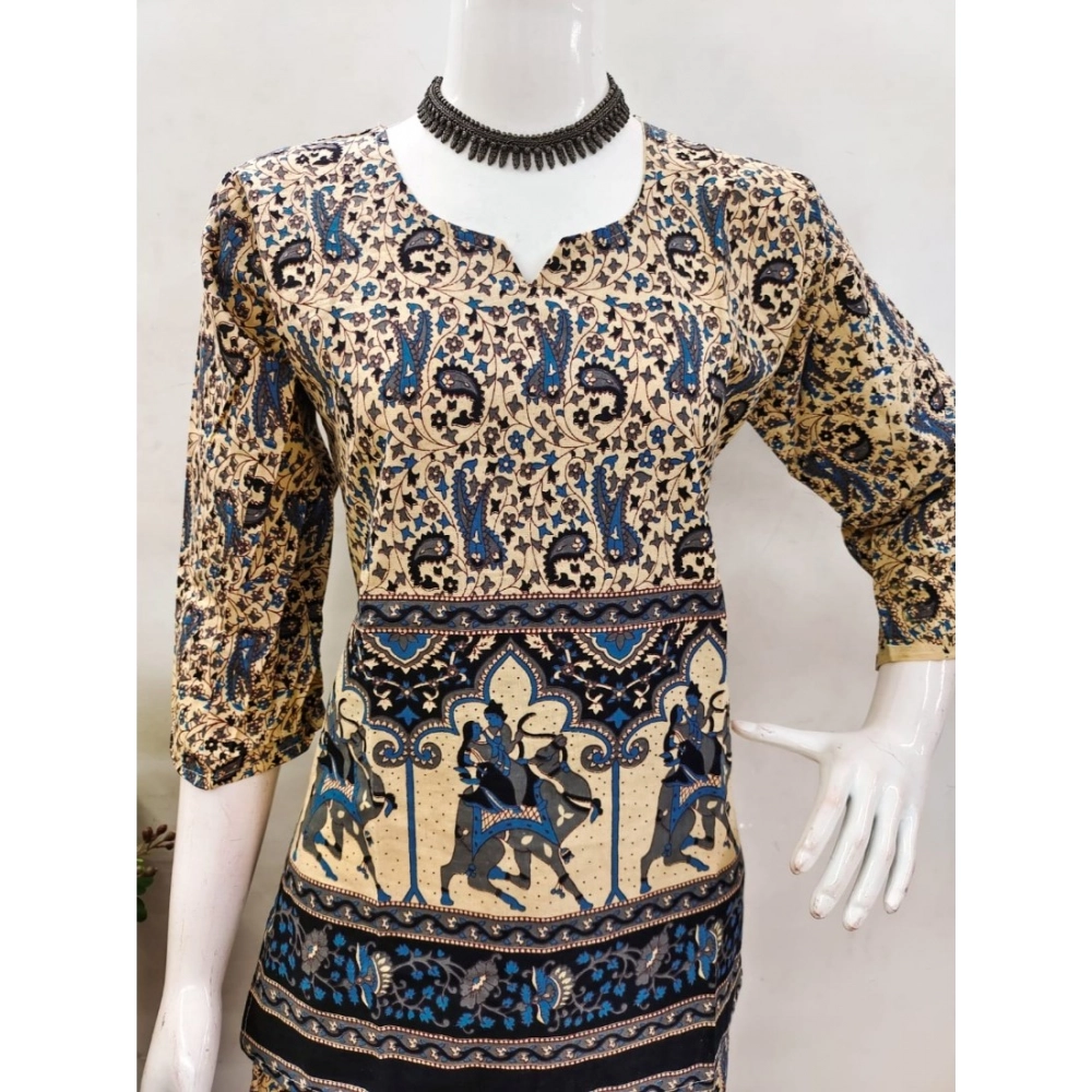 Generic Women's Cotton Jaipuri Printed 3-4th Sleeve Co ord Set (Multicolor) Generic Women's Cotton Jaipuri Printed 3-4th Sleeve Co ord Set (Multicolor)