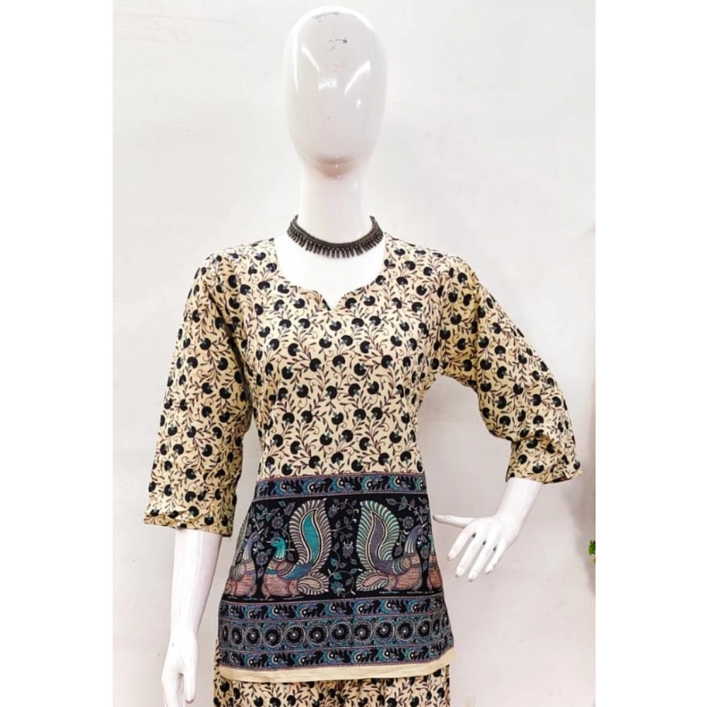 Generic Women's Cotton Jaipuri Printed 3-4th Sleeve Co ord Set (Multicolor) Generic Women's Cotton Jaipuri Printed 3-4th Sleeve Co ord Set (Multicolor)