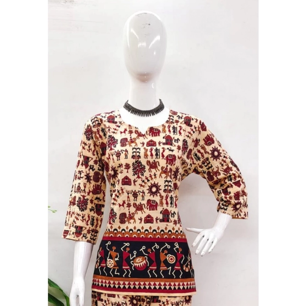 Generic Women's Cotton Jaipuri Printed 3-4th Sleeve Co ord Set (Multicolor) Generic Women's Cotton Jaipuri Printed 3-4th Sleeve Co ord Set (Multicolor)