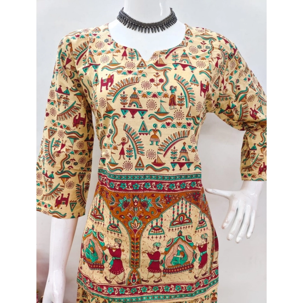 Generic Women's Cotton Jaipuri Printed 3-4th Sleeve Co ord Set (Multicolor) Generic Women's Cotton Jaipuri Printed 3-4th Sleeve Co ord Set (Multicolor)