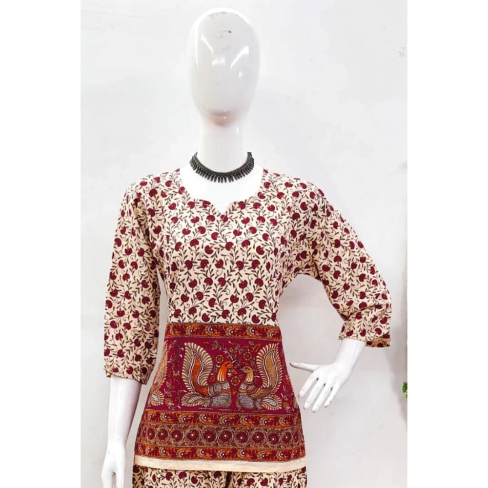 Generic Women's Cotton Jaipuri Printed 3-4th Sleeve Co ord Set (Multicolor) Generic Women's Cotton Jaipuri Printed 3-4th Sleeve Co ord Set (Multicolor)