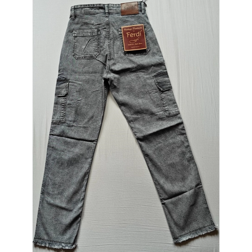 Generic Women's Cotton Blended Solid Cargo Straight Fit (Grey) Generic Women's Cotton Blended Solid Cargo Straight Fit (Grey)