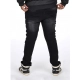 Generic Men's Cotton Blended Solid Plus Size Jeans (Black) Generic Men's Cotton Blended Solid Plus Size Jeans (Black)