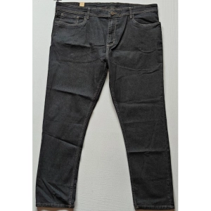 Generic Men's Cotton Blended Solid Plus Size Jeans (Dark Grey)