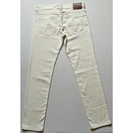 Generic Men's Cotton Blended Solid Classic Fit Jeans (Beige)