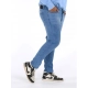 Generic Men's Cotton Blended Solid Plus Size Jeans (Blue) Generic Men's Cotton Blended Solid Plus Size Jeans (Blue)