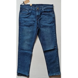Generic Men's Cotton Blended Solid Tapered Jeans (Blue)