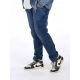 Generic Men's Cotton Blended Solid Plus Size Jeans (Blue) Generic Men's Cotton Blended Solid Plus Size Jeans (Blue)