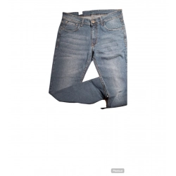 Generic Men's Cotton Blended Solid Tapered Jeans (Blue)