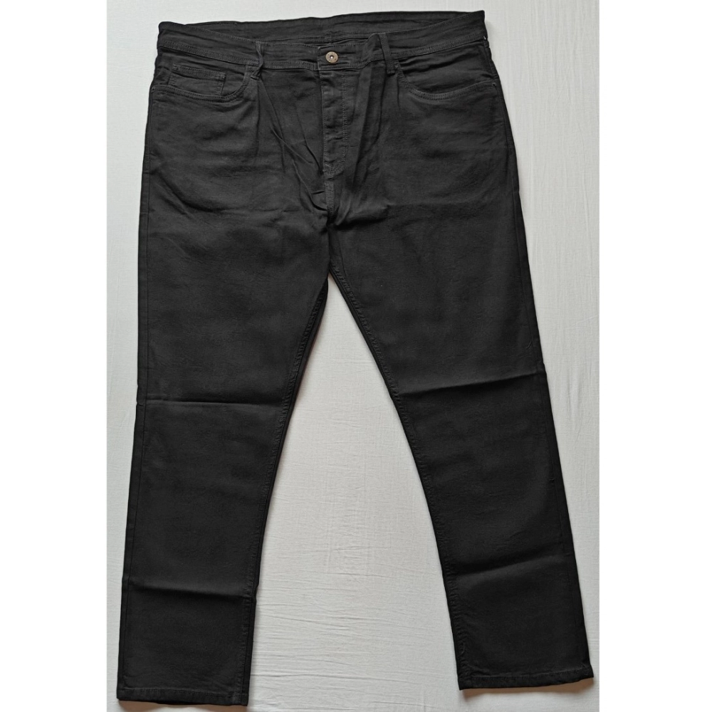 Generic Men's Cotton Blended Solid Plus Size Jeans (Black) Generic Men's Cotton Blended Solid Plus Size Jeans (Black)