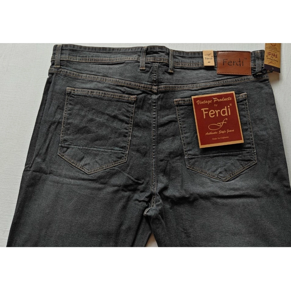 Generic Men's Cotton Blended Solid Plus Size Jeans (Dark Grey) Generic Men's Cotton Blended Solid Plus Size Jeans (Dark Grey)