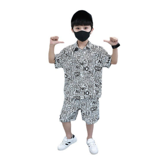 Generic Kid's Lycra Printed Casual wear Shirt And Shorts Set (White) Generic Kid's Lycra Printed Casual wear Shirt And Shorts Set (White)