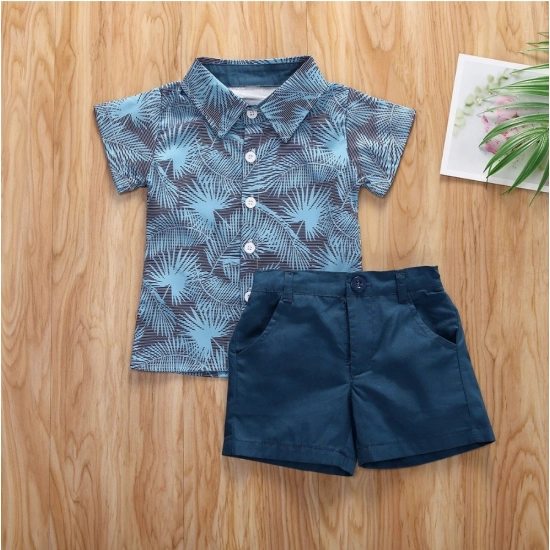 Generic Kid's Lycra Printed Casual wear Shirt And Shorts Set (SkyBlue) Generic Kid's Lycra Printed Casual wear Shirt And Shorts Set (SkyBlue)