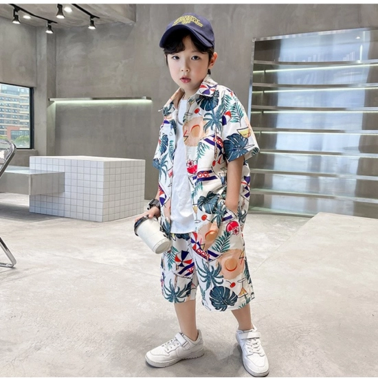 Generic Kid's Lycra Printed Casual wear Shirt And Shorts Set (Multicolor) Generic Kid's Lycra Printed Casual wear Shirt And Shorts Set (Multicolor)