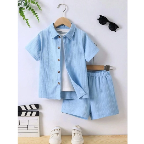 Generic Kid's Lycra Printed Casual wear Shirt And Shorts Set (SkyBlue) Generic Kid's Lycra Printed Casual wear Shirt And Shorts Set (SkyBlue)
