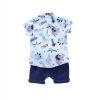Generic Kid's Lycra Printed Casual wear Shirt And Shorts Set (Multicolor)