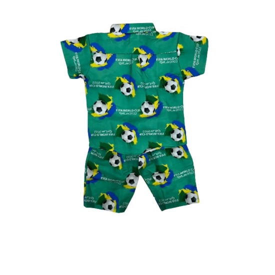 Generic Kid's Lycra Printed Casual wear Shirt And Shorts Set (Green) Generic Kid's Lycra Printed Casual wear Shirt And Shorts Set (Green)