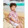 Generic Kid's Lycra Printed Casual wear Shirt And Shorts Set (Peach)