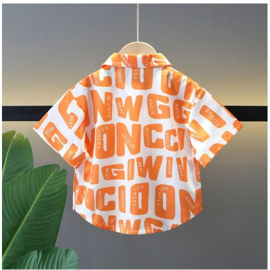 Generic Kid's Lycra Printed Casual wear Shirt And Shorts Set (Orange) Generic Kid's Lycra Printed Casual wear Shirt And Shorts Set (Orange)