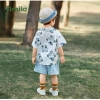 Generic Kid's Lycra Printed Casual wear Shirt And Shorts Set (Sky)