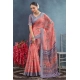 Generic Women's Linen Floral Printed Saree With Unstitched Blouse 5.5Mtr (Peach) Generic Women's Linen Floral Printed Saree With Unstitched Blouse 5.5Mtr (Peach)