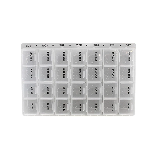 Generic Plastic Storage Box 7-Day Pill Box Medicine Organizer (White)