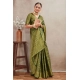 Generic Women's Silk Blend Floral Printed Saree With Unstitched Blouse 5.5Mtr (Green) Generic Women's Silk Blend Floral Printed Saree With Unstitched Blouse 5.5Mtr (Green)