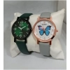 Generic Women's Casual Leather New Stylish Watch Pack Of-2 (Assorted)