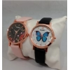 Generic Women's Casual Leather New Stylish Watch Pack Of-2 (Assorted)