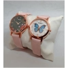 Generic Women's Casual Leather New Stylish Watch Pack Of-2 (Assorted)
