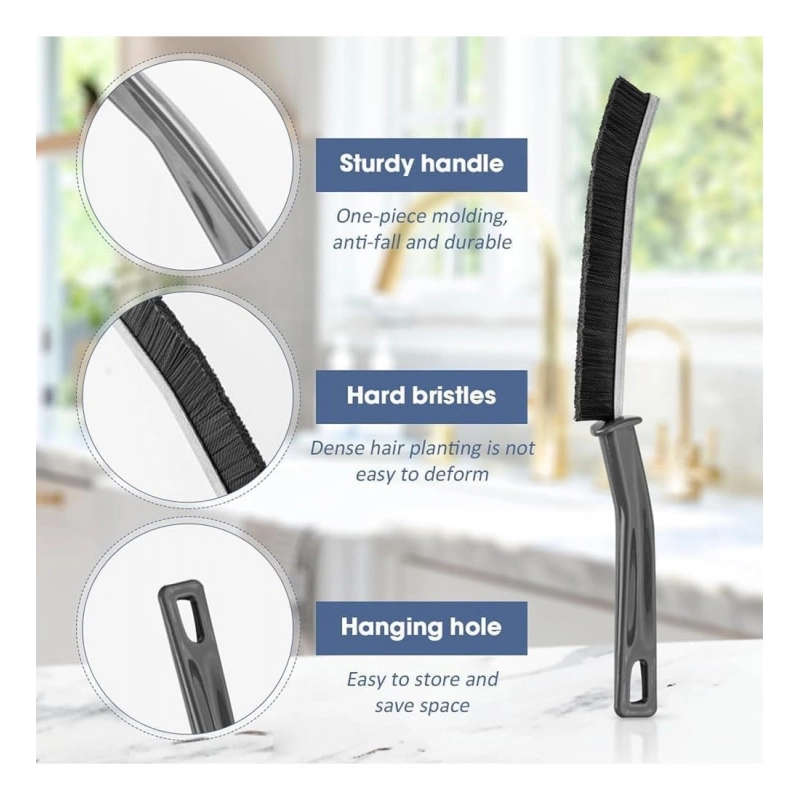 Generic Plastic Mini Gap Cleaning Brush (Black)