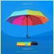 Generic Metal Portable Auto Travel Umbrella (Rainbow)