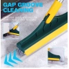 Generic Plastic 2 in 1 Bathroom Cleaning Brush with Wiper (Yellow)