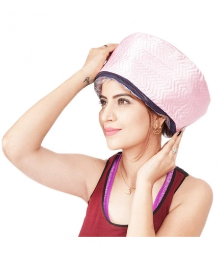 Generic Plastic Head Spa Cap Treatment with Beauty Steamer (Pink)