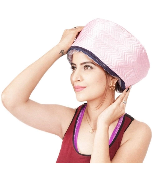 Generic Plastic Head Spa Cap Treatment with Beauty Steamer (Pink)