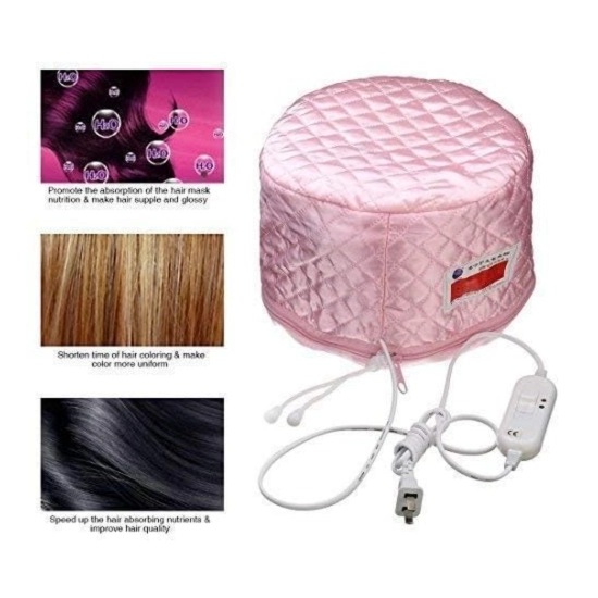 Generic Plastic Head Spa Cap Treatment with Beauty Steamer (Pink)