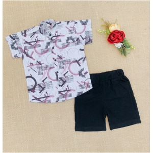 Generic Boy's Cotton Blend Printed Short Sleeve Shirt and Shorts Set (MultiColor)