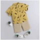 Generic Boy's Cotton Blend Printed Short Sleeve Shirt and Shorts Set (Yellow) Generic Boy's Cotton Blend Printed Short Sleeve Shirt and Shorts Set (Yellow)