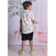 Generic Boy's Cotton Blend Printed Short Sleeve Shirt and Shorts Set (White) Generic Boy's Cotton Blend Printed Short Sleeve Shirt and Shorts Set (White)