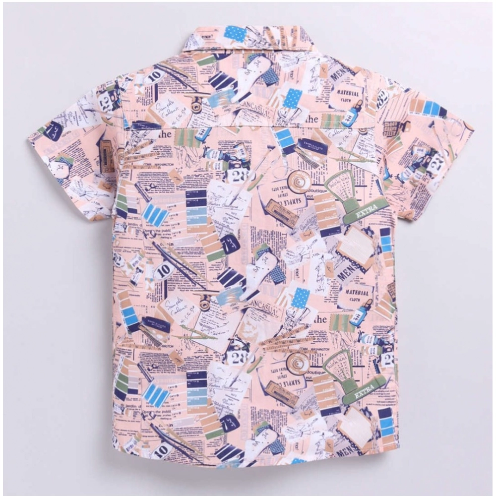 Generic Boy's Cotton Blend Printed Short Sleeve Shirt (MultiColor) Generic Boy's Cotton Blend Printed Short Sleeve Shirt (MultiColor)
