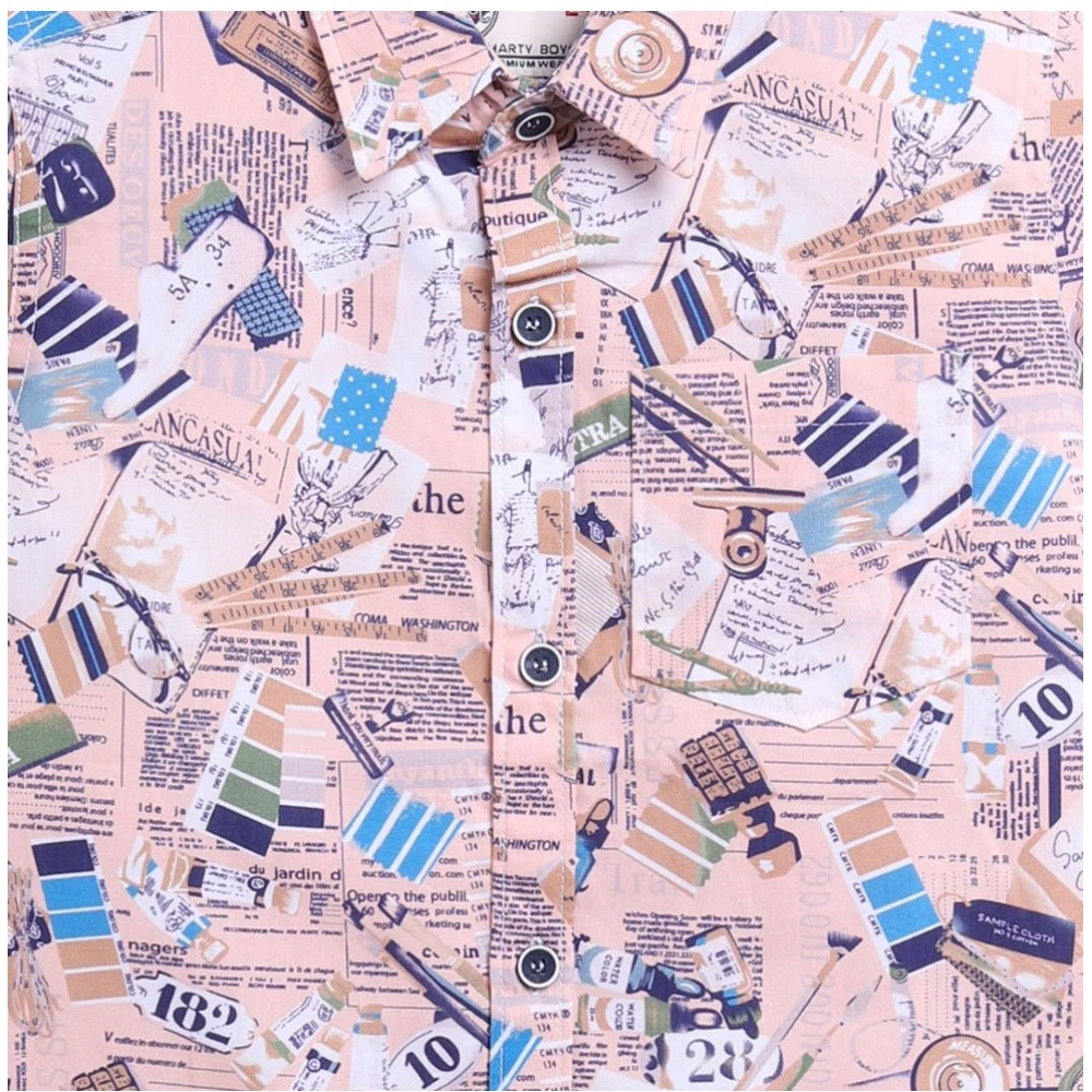 Generic Boy's Cotton Blend Printed Short Sleeve Shirt (MultiColor) Generic Boy's Cotton Blend Printed Short Sleeve Shirt (MultiColor)
