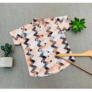 Generic Boy's Cotton Blend Printed Short Sleeve Shirt (MultiColor)