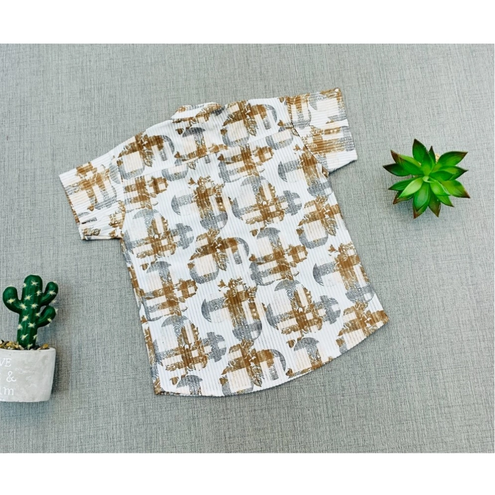Generic Boy's Cotton Blend Printed Short Sleeve Shirt and Shorts Set (MultiColor) Generic Boy's Cotton Blend Printed Short Sleeve Shirt and Shorts Set (MultiColor)