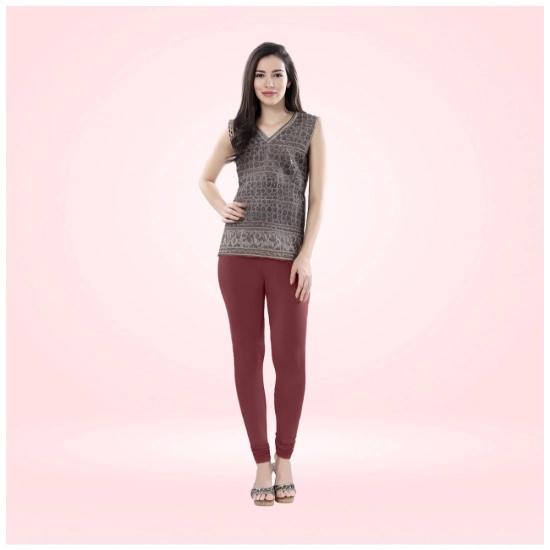 Generic Women's Cotton Blended Solid Churidar leggings (Maroon) Generic Women's Cotton Blended Solid Churidar leggings (Maroon)
