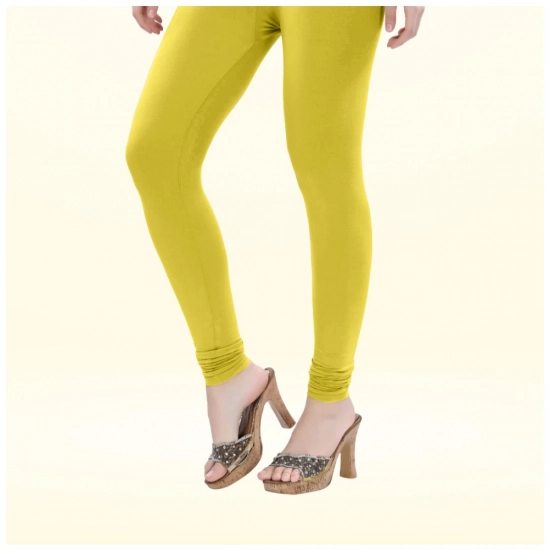Generic Women's Cotton Blended Solid Churidar leggings (Lemon Yellow) Generic Women's Cotton Blended Solid Churidar leggings (Lemon Yellow)