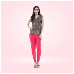 Generic Women's Cotton Blended Solid Churidar leggings (Pink)