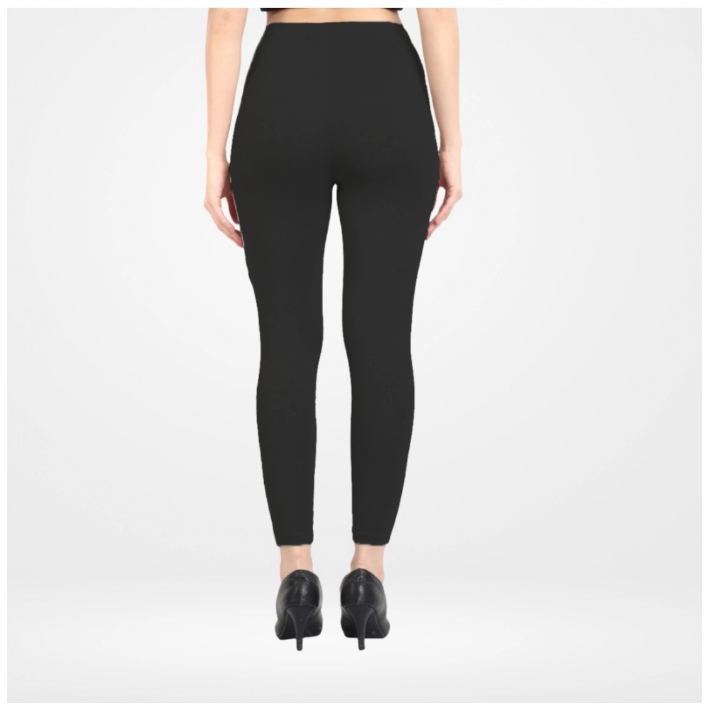 Generic Women's Cotton Blended Solid Ankle legging (Black) Generic Women's Cotton Blended Solid Ankle legging (Black)