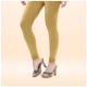 Generic Women's Cotton Blended Solid Churidar leggings (Beige)