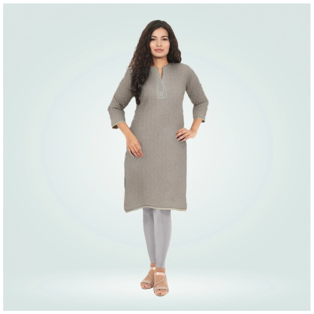Generic Women's Cotton Blended Solid Shimmer Ankle leggings (Silver Gray) Generic Women's Cotton Blended Solid Shimmer Ankle leggings (Silver Gray)