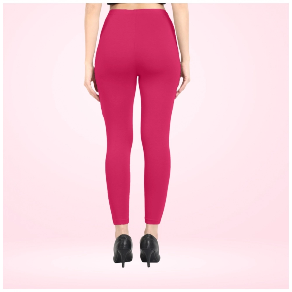 Generic Women's Cotton Blended Solid Ankle legging (Rani)